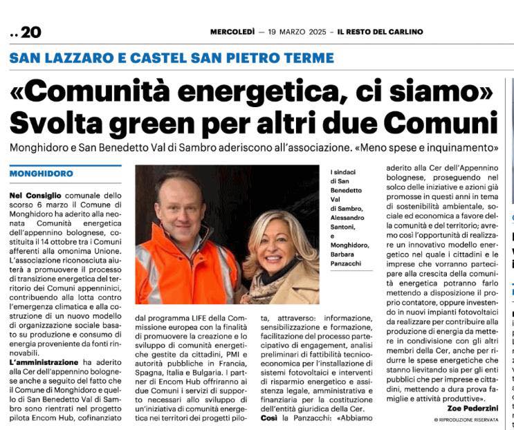 Comunità energetica, svolta green per altri due Comuni